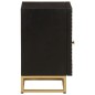 vidaXL Nachttisch Schwarz 40x30x50 cm Massivholz Mango und Eisen vidaXL Nachttisch Schwarz 40x30x50 cm Massivholz Mango und Eisen