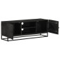 vidaXL TV-Schrank Schwarz 110x30x40 cm Massivholz Mango und Eisen vidaXL TV-Schrank Schwarz 110x30x40 cm Massivholz Mango und Eisen