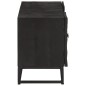 vidaXL TV-Schrank Schwarz 110x30x40 cm Massivholz Mango und Eisen vidaXL TV-Schrank Schwarz 110x30x40 cm Massivholz Mango und Eisen