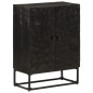 vidaXL Sideboard Schwarz 55x30x76 cm Massivholz Mango und Eisen vidaXL Sideboard Schwarz 55x30x76 cm Massivholz Mango und Eisen
