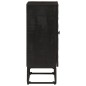 vidaXL Sideboard Schwarz 55x30x76 cm Massivholz Mango und Eisen vidaXL Sideboard Schwarz 55x30x76 cm Massivholz Mango und Eisen