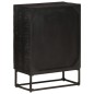 vidaXL Sideboard Schwarz 55x30x76 cm Massivholz Mango und Eisen vidaXL Sideboard Schwarz 55x30x76 cm Massivholz Mango und Eisen