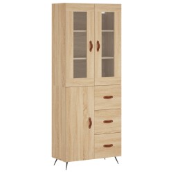 Highboard Sonoma-Eiche 69,5x34x180 cm Holzwerkstoff