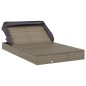 vidaXL 2-Personen-Sonnenliege mit Dach Grau 213x118x97 Poly Rattan vidaXL 2-Personen-Sonnenliege mit Dach Grau 213x118x97 Poly Rattan
