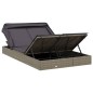 vidaXL 2-Personen-Sonnenliege mit Dach Grau 213x118x97 Poly Rattan vidaXL 2-Personen-Sonnenliege mit Dach Grau 213x118x97 Poly Rattan