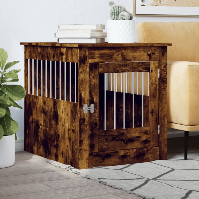 vidaXL Hundekäfig im Möbelstil Räuchereiche 64,5x80x71cm Holzwerkstoff vidaXL Hundekäfig im Möbelstil Räuchereiche 64,5x80x71cm Holzwerkstoff