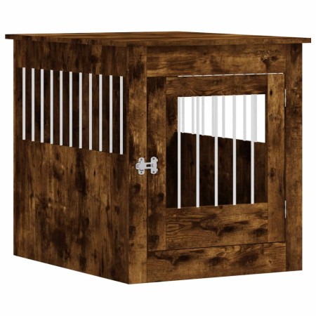 vidaXL Hundekäfig im Möbelstil Räuchereiche 64,5x80x71cm Holzwerkstoff