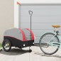 vidaXL Fahrradanhänger Schwarz und Rot 45 kg Eisen vidaXL Fahrradanhänger Schwarz und Rot 45 kg Eisen