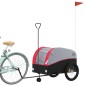 vidaXL Fahrradanhänger Schwarz und Rot 45 kg Eisen vidaXL Fahrradanhänger Schwarz und Rot 45 kg Eisen