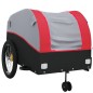 vidaXL Fahrradanhänger Schwarz und Rot 45 kg Eisen vidaXL Fahrradanhänger Schwarz und Rot 45 kg Eisen