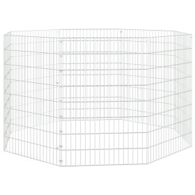 vidaXL Kaninchenkäfig 8 Paneele 54x80 cm Verzinktes Eisen
