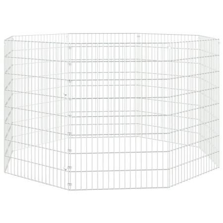 vidaXL Kaninchenkäfig 8 Paneele 54x80 cm Verzinktes Eisen