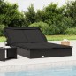 vidaXL 2-Personen-Sonnenliege mit Dach Schwarz 213x118x97 Poly Rattan vidaXL 2-Personen-Sonnenliege mit Dach Schwarz 213x118x97 Poly Rattan