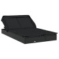 vidaXL 2-Personen-Sonnenliege mit Dach Schwarz 213x118x97 Poly Rattan vidaXL 2-Personen-Sonnenliege mit Dach Schwarz 213x118x97 Poly Rattan