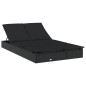 vidaXL 2-Personen-Sonnenliege mit Dach Schwarz 213x118x97 Poly Rattan vidaXL 2-Personen-Sonnenliege mit Dach Schwarz 213x118x97 Poly Rattan