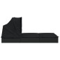 vidaXL 2-Personen-Sonnenliege mit Dach Schwarz 213x118x97 Poly Rattan vidaXL 2-Personen-Sonnenliege mit Dach Schwarz 213x118x97 Poly Rattan