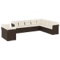 vidaXL 10-tlg. Garten-Sofagarnitur mit Kissen Braun Poly Rattan vidaXL 10-tlg. Garten-Sofagarnitur mit Kissen Braun Poly Rattan