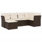 vidaXL 6-tlg. Garten-Sofagarnitur mit Kissen Braun Poly Rattan vidaXL 6-tlg. Garten-Sofagarnitur mit Kissen Braun Poly Rattan