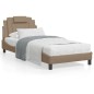 vidaXL Bett mit Matratze Cappuccino-Braun 90x200 cm Kunstleder vidaXL Bett mit Matratze Cappuccino-Braun 90x200 cm Kunstleder