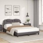 vidaXL Bett mit Matratze Grau 120x200 cm Kunstleder vidaXL Bett mit Matratze Grau 120x200 cm Kunstleder