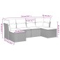 vidaXL 6-tlg. Garten-Sofagarnitur mit Kissen Braun Poly Rattan vidaXL 6-tlg. Garten-Sofagarnitur mit Kissen Braun Poly Rattan
