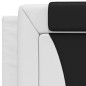 vidaXL Bett mit Matratze Weiß und Schwarz 90x200 cm Kunstleder vidaXL Bett mit Matratze Weiß und Schwarz 90x200 cm Kunstleder
