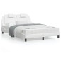 vidaXL Bett mit Matratze Weiß 120x200 cm Kunstleder vidaXL Bett mit Matratze Weiß 120x200 cm Kunstleder
