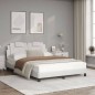 vidaXL Bett mit Matratze Weiß 120x200 cm Kunstleder vidaXL Bett mit Matratze Weiß 120x200 cm Kunstleder