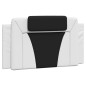 vidaXL Bett mit Matratze Weiß und Schwarz 100x200 cm Kunstleder vidaXL Bett mit Matratze Weiß und Schwarz 100x200 cm Kunstleder