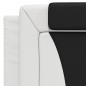 vidaXL Bett mit Matratze Weiß und Schwarz 100x200 cm Kunstleder vidaXL Bett mit Matratze Weiß und Schwarz 100x200 cm Kunstleder