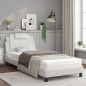 vidaXL Bett mit Matratze Weiß 90x200 cm Kunstleder vidaXL Bett mit Matratze Weiß 90x200 cm Kunstleder
