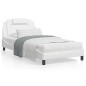 vidaXL Bett mit Matratze Weiß 100x200 cm Kunstleder vidaXL Bett mit Matratze Weiß 100x200 cm Kunstleder