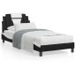 vidaXL Bett mit Matratze Schwarz und Weiß 80x200 cm Kunstleder vidaXL Bett mit Matratze Schwarz und Weiß 80x200 cm Kunstleder