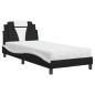 vidaXL Bett mit Matratze Schwarz und Weiß 80x200 cm Kunstleder vidaXL Bett mit Matratze Schwarz und Weiß 80x200 cm Kunstleder