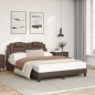 vidaXL Bett mit Matratze Braun 120x200 cm Kunstleder vidaXL Bett mit Matratze Braun 120x200 cm Kunstleder