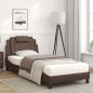 vidaXL Bett mit Matratze Braun 80x200 cm Kunstleder vidaXL Bett mit Matratze Braun 80x200 cm Kunstleder