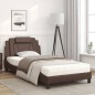 vidaXL Bett mit Matratze Braun 100x200 cm Kunstleder vidaXL Bett mit Matratze Braun 100x200 cm Kunstleder