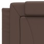 vidaXL Bett mit Matratze Braun 100x200 cm Kunstleder vidaXL Bett mit Matratze Braun 100x200 cm Kunstleder