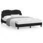 vidaXL Bett mit Matratze Schwarz 120x200 cm Kunstleder vidaXL Bett mit Matratze Schwarz 120x200 cm Kunstleder