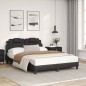 vidaXL Bett mit Matratze Schwarz 120x200 cm Kunstleder vidaXL Bett mit Matratze Schwarz 120x200 cm Kunstleder