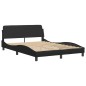 vidaXL Bett mit Matratze Schwarz 120x200 cm Kunstleder vidaXL Bett mit Matratze Schwarz 120x200 cm Kunstleder