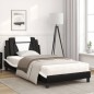 vidaXL Bett mit Matratze Schwarz und Weiß 100x200 cm Kunstleder vidaXL Bett mit Matratze Schwarz und Weiß 100x200 cm Kunstleder