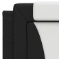 vidaXL Bett mit Matratze Schwarz und Weiß 100x200 cm Kunstleder vidaXL Bett mit Matratze Schwarz und Weiß 100x200 cm Kunstleder