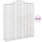 vidaXL Gabionen mit Hochbogen 12Stk. 200x50x220/240cm Verzinktes Eisen vidaXL Gabionen mit Hochbogen 12Stk. 200x50x220/240cm Verzinktes Eisen
