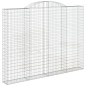 vidaXL Gabionen mit Hochbogen 7 Stk. 300x30x220/240cm Verzinktes Eisen vidaXL Gabionen mit Hochbogen 7 Stk. 300x30x220/240cm Verzinktes Eisen