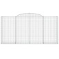 vidaXL Gabionen mit Hochbogen 25 Stk 300x50x140/160cm Verzinktes Eisen vidaXL Gabionen mit Hochbogen 25 Stk 300x50x140/160cm Verzinktes Eisen