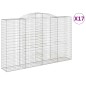 vidaXL Gabionen mit Hochbogen 17 Stk 300x50x180/200cm Verzinktes Eisen vidaXL Gabionen mit Hochbogen 17 Stk 300x50x180/200cm Verzinktes Eisen