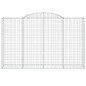 vidaXL Gabionen mit Hochbogen 17 Stk 300x50x180/200cm Verzinktes Eisen vidaXL Gabionen mit Hochbogen 17 Stk 300x50x180/200cm Verzinktes Eisen