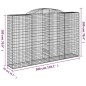 vidaXL Gabionen mit Hochbogen 17 Stk 300x50x180/200cm Verzinktes Eisen vidaXL Gabionen mit Hochbogen 17 Stk 300x50x180/200cm Verzinktes Eisen