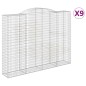 vidaXL Gabionen mit Hochbogen 9 Stk. 300x50x220/240cm Verzinktes Eisen vidaXL Gabionen mit Hochbogen 9 Stk. 300x50x220/240cm Verzinktes Eisen